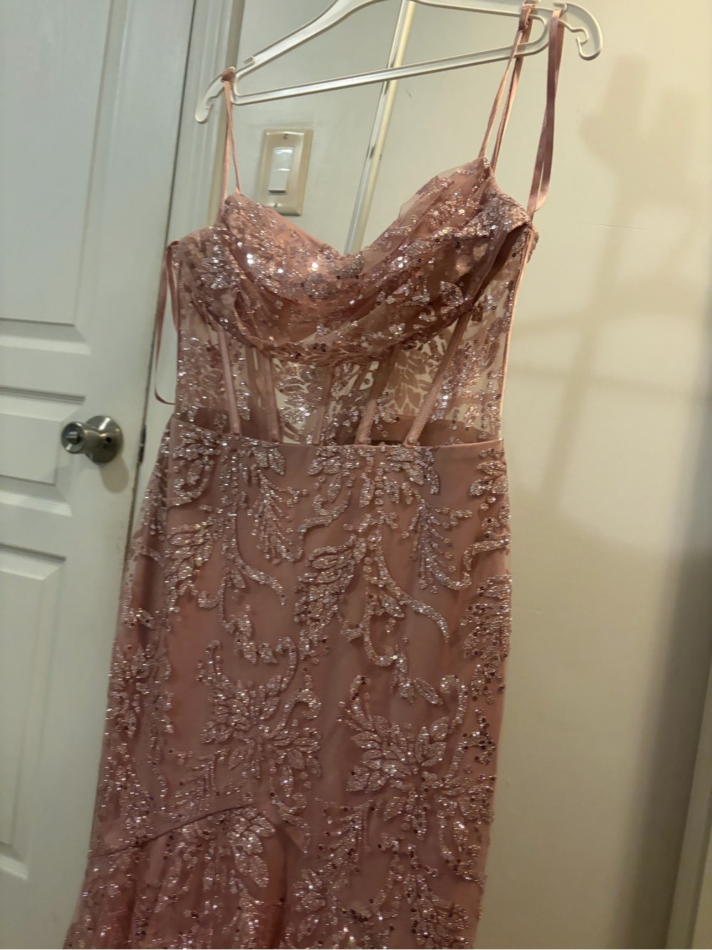 Melaine Lynn Blush Sequin Dress